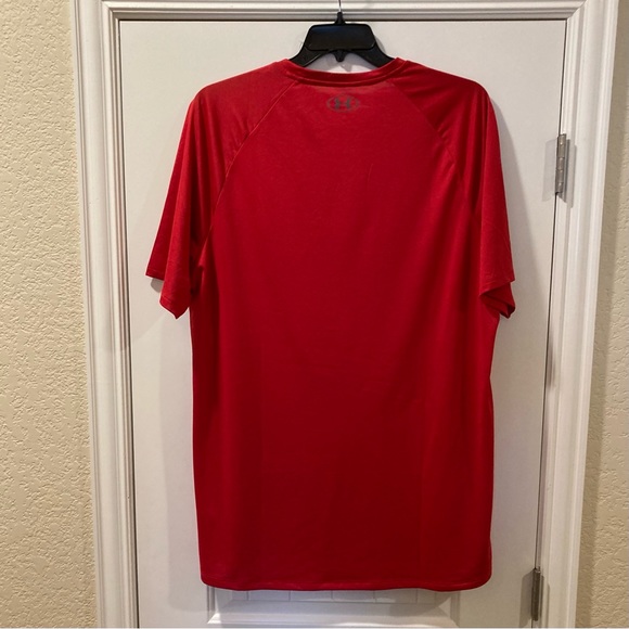 Under Armour Men's UA Tech Tee Short Sleeve Moisture Wick Red XXL New - Picture 5 of 6